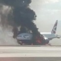 Plane catches fire on Las Vegas runway